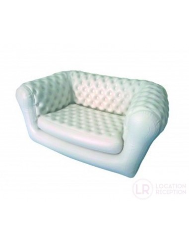 Canapé gonflable blanc Chesterfield