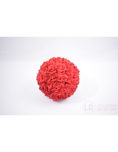 Boule de rose rouge 25 cm